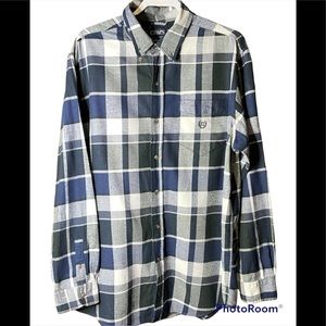 Chaps Performance Long Sleeve Button Down Flannel Size: XL